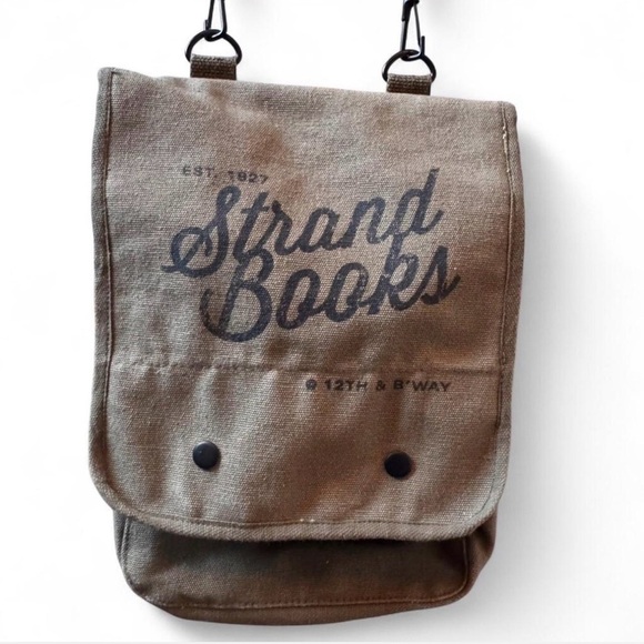 Handbags - Vintage Khaki “STRAND BOOKS” Canvas Crossbody Bag